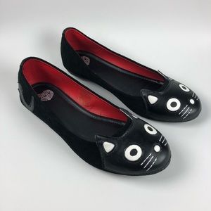 tuk Black Velvet Cat Flats